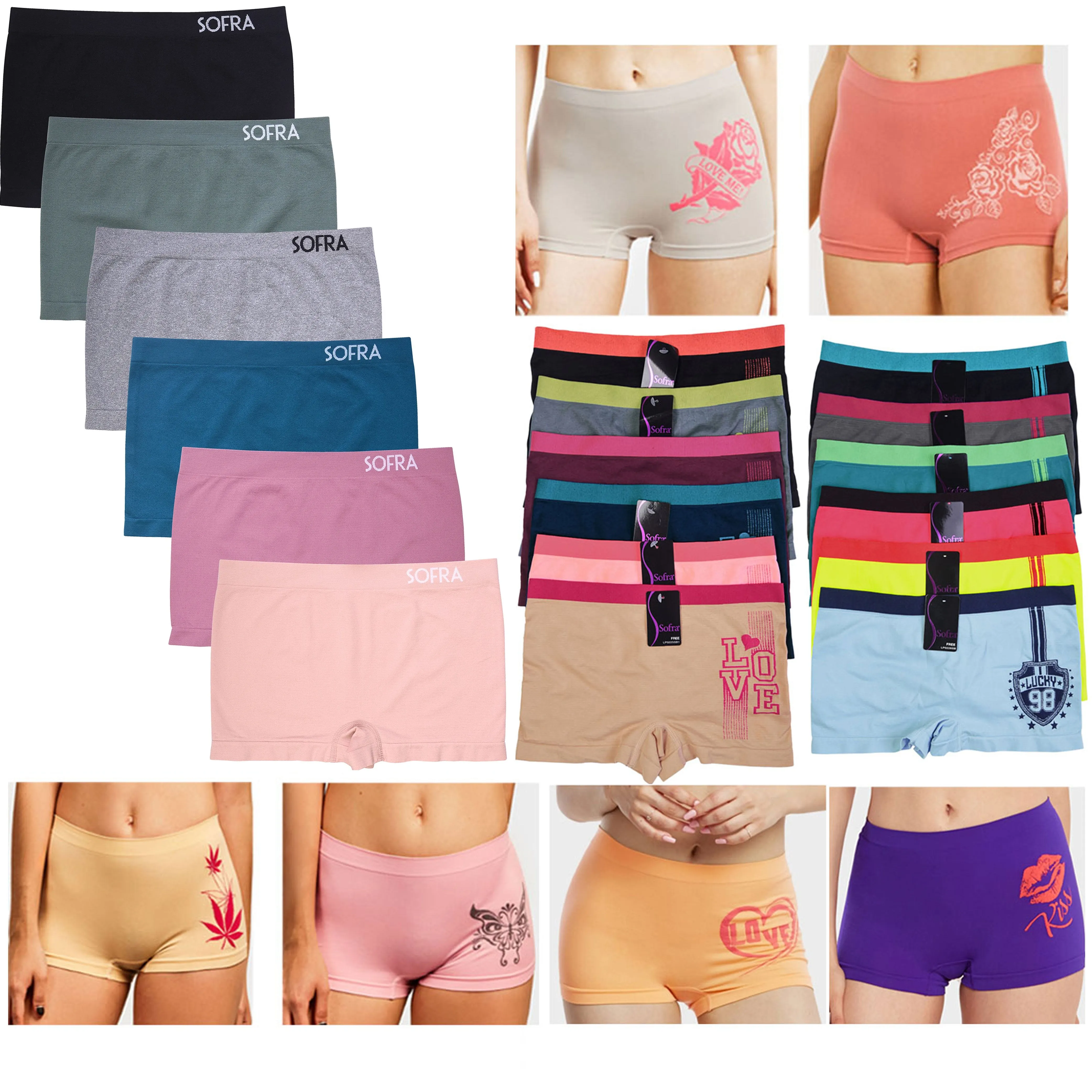 1 Seamless Boyshort Women Underwear Booty Panties Boxer Brief Stretch Yoga Dance