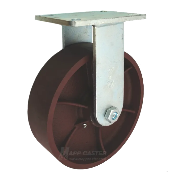 10" x 3" Ductile Steel Wheel P70 Rigid Caster - 5,400 Lbs Capacity
