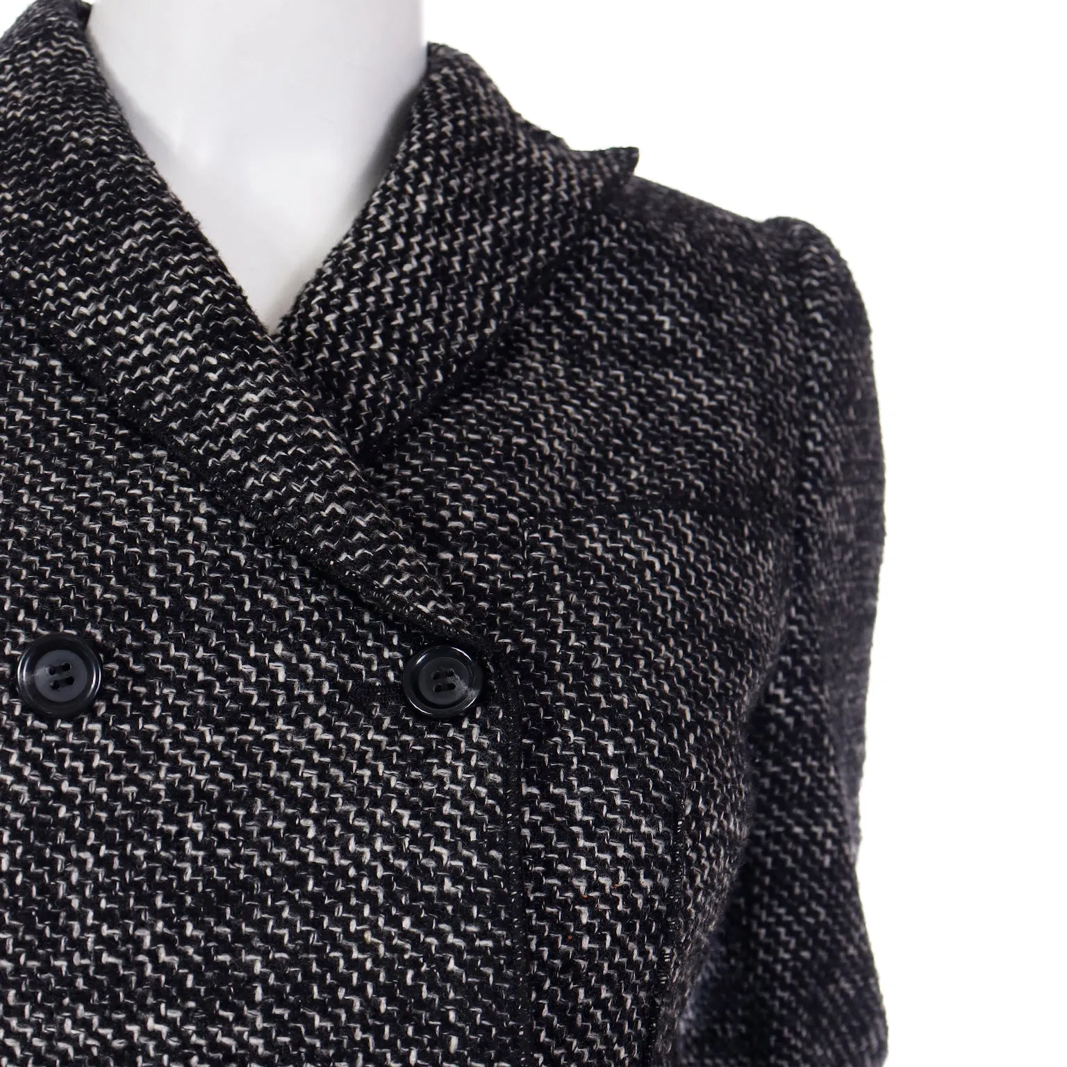 2000s Dolce & Gabbana 3 pc Black Tweed Jacket Vest & Trousers Suit