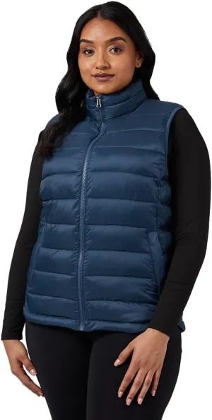32 Degrees Women's Lightweight Recycled Poly-Fill Packable Vest | Zippered Pockets | Layering | Water Repellent