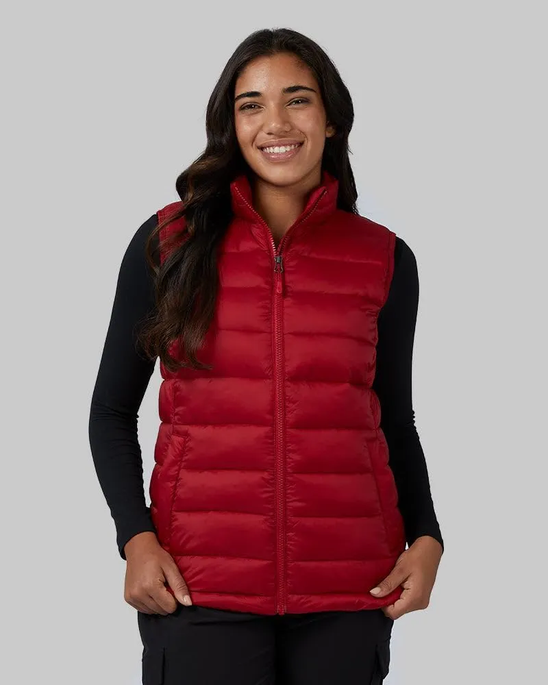 32 Degrees Women's Lightweight Recycled Poly-Fill Packable Vest | Zippered Pockets | Layering | Water Repellent
