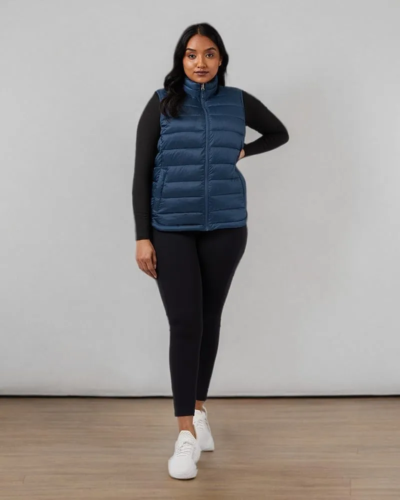 32 Degrees Women's Lightweight Recycled Poly-Fill Packable Vest | Zippered Pockets | Layering | Water Repellent