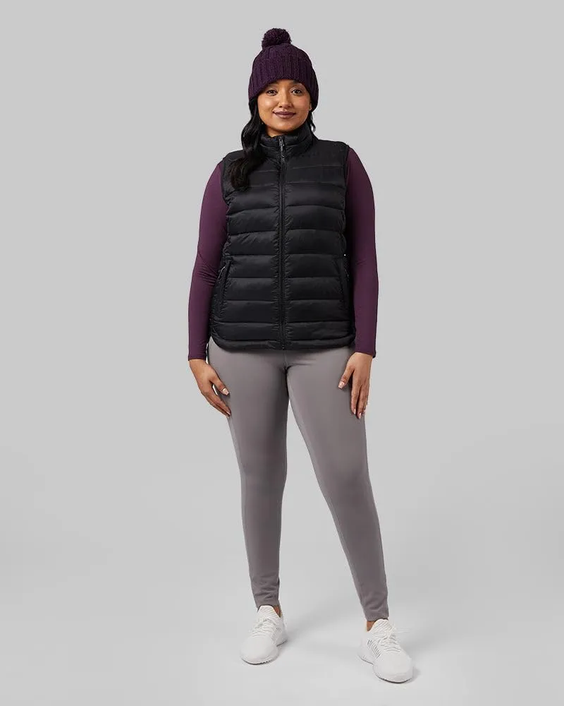 32 Degrees Women's Lightweight Recycled Poly-Fill Packable Vest | Zippered Pockets | Layering | Water Repellent