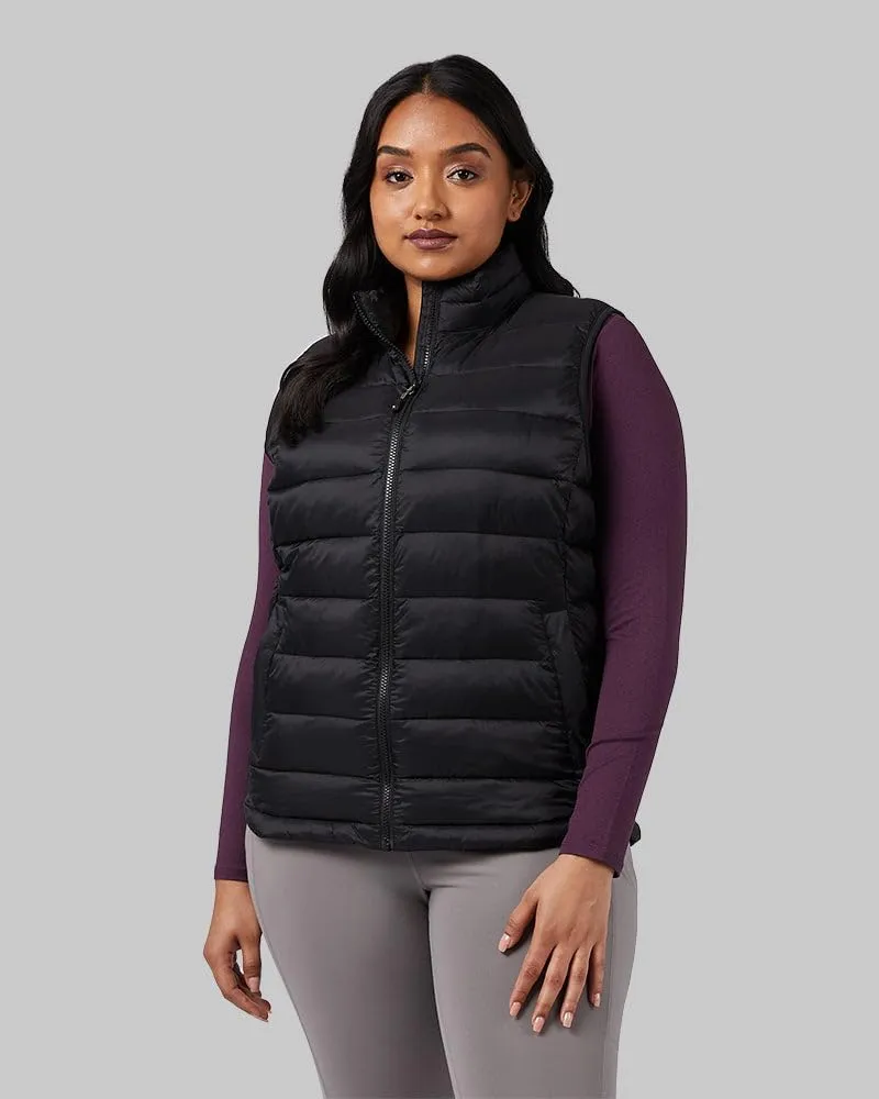 32 Degrees Women's Lightweight Recycled Poly-Fill Packable Vest | Zippered Pockets | Layering | Water Repellent