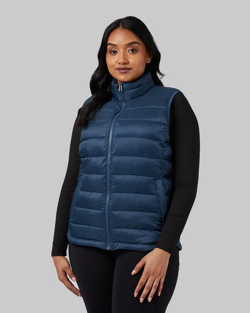 32 Degrees Women's Lightweight Recycled Poly-Fill Packable Vest | Zippered Pockets | Layering | Water Repellent