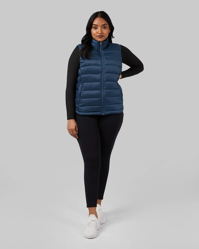 32 Degrees Women's Lightweight Recycled Poly-Fill Packable Vest | Zippered Pockets | Layering | Water Repellent