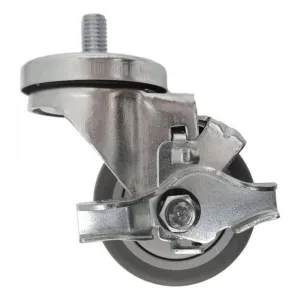 3" x 1-1/4" Thermo-Pro Threaded Swivel Stem Caster, Brake (1/2") 210 lbs. Cap