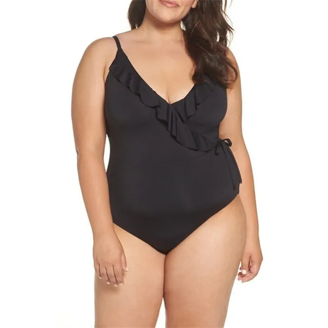 5XL Plus Size Swimwear Women One Piece