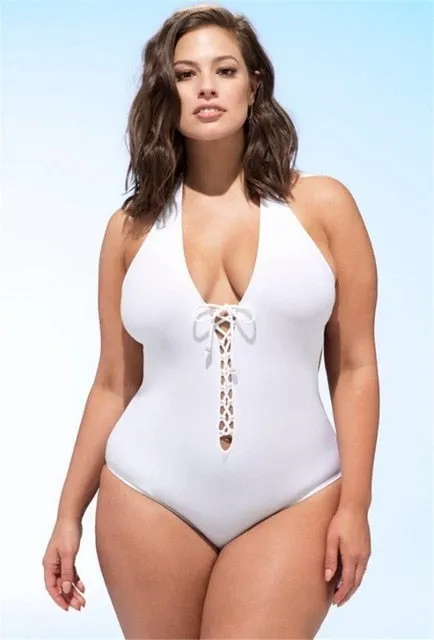 5XL Plus Size Swimwear Women One Piece