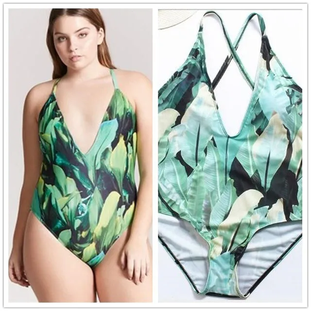 5XL Plus Size Swimwear Women One Piece