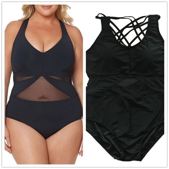5XL Plus Size Swimwear Women One Piece
