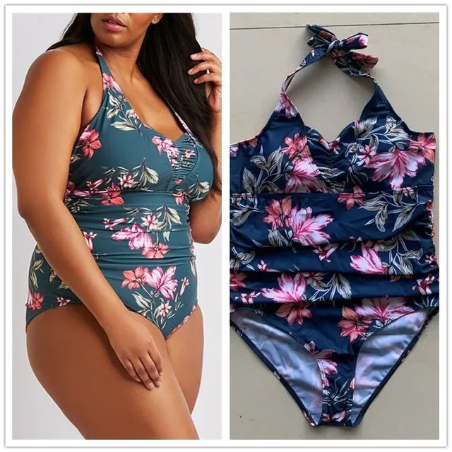 5XL Plus Size Swimwear Women One Piece