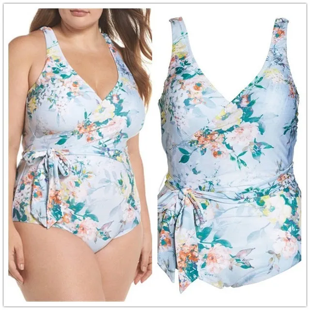 5XL Plus Size Swimwear Women One Piece