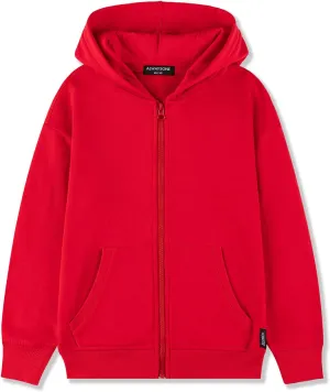 ALWAYSONE Kids Soft Fleece Casual Sweatshirt Zip up Hooded Sports Jacket with Pocket Boys Girls Athletic Hoodie 3-12 Years
