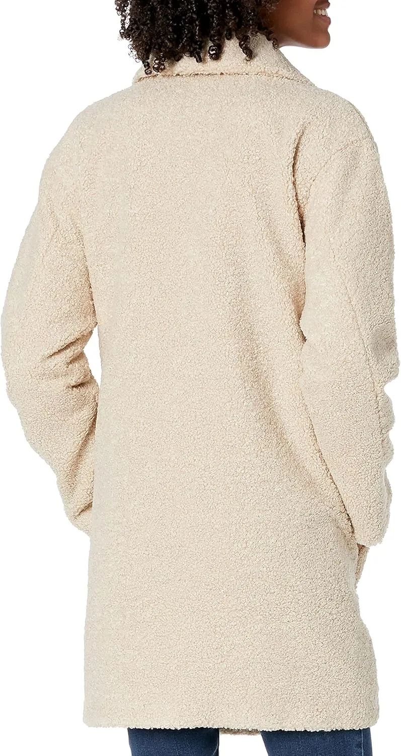 Amazon Essentials Women's Teddy Bear Fleece Oversized-Fit Lapel Jacket (Previously Daily Ritual)