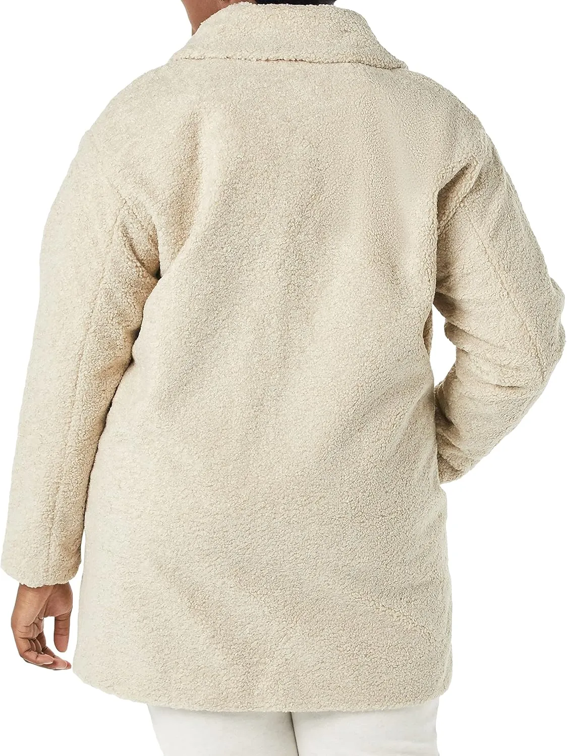 Amazon Essentials Women's Teddy Bear Fleece Oversized-Fit Lapel Jacket (Previously Daily Ritual)