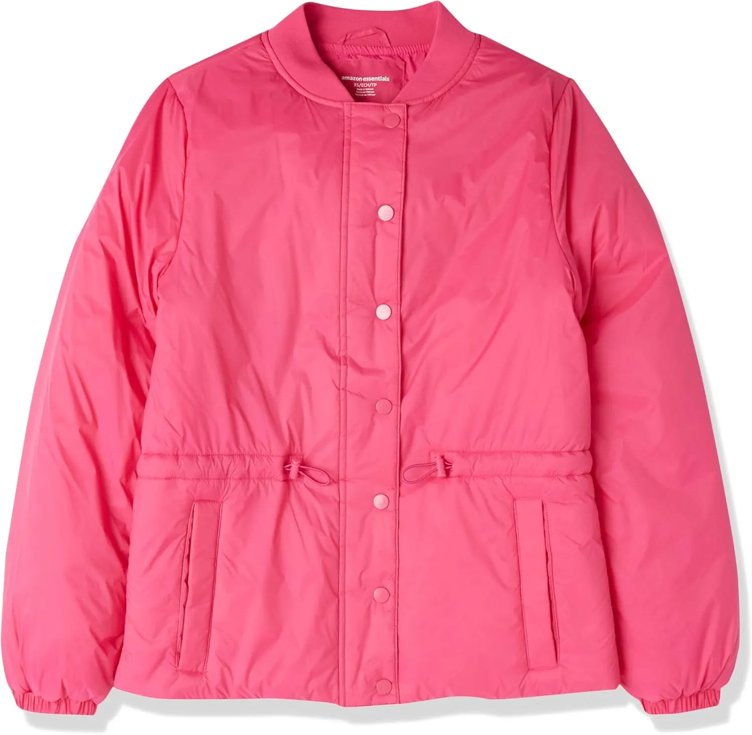 Amazon Essentials Women's Waist Padded Bomber Jacket