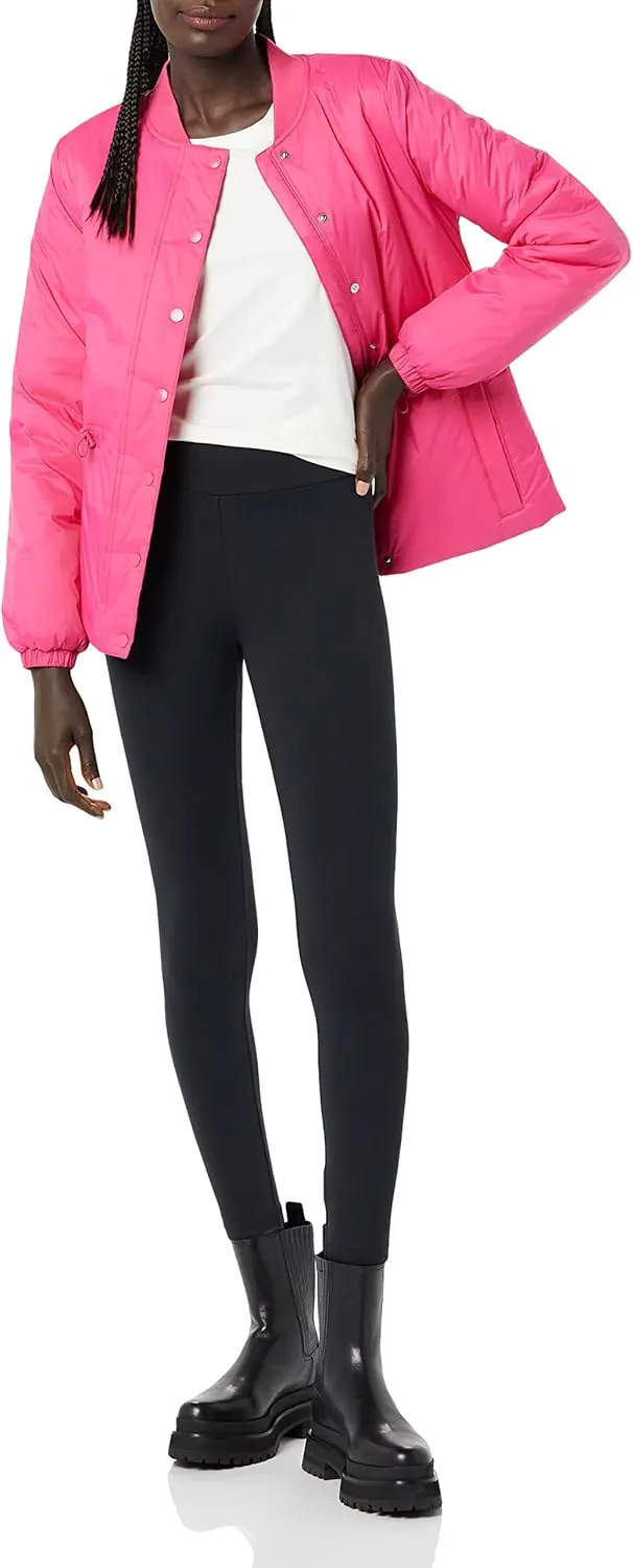 Amazon Essentials Women's Waist Padded Bomber Jacket