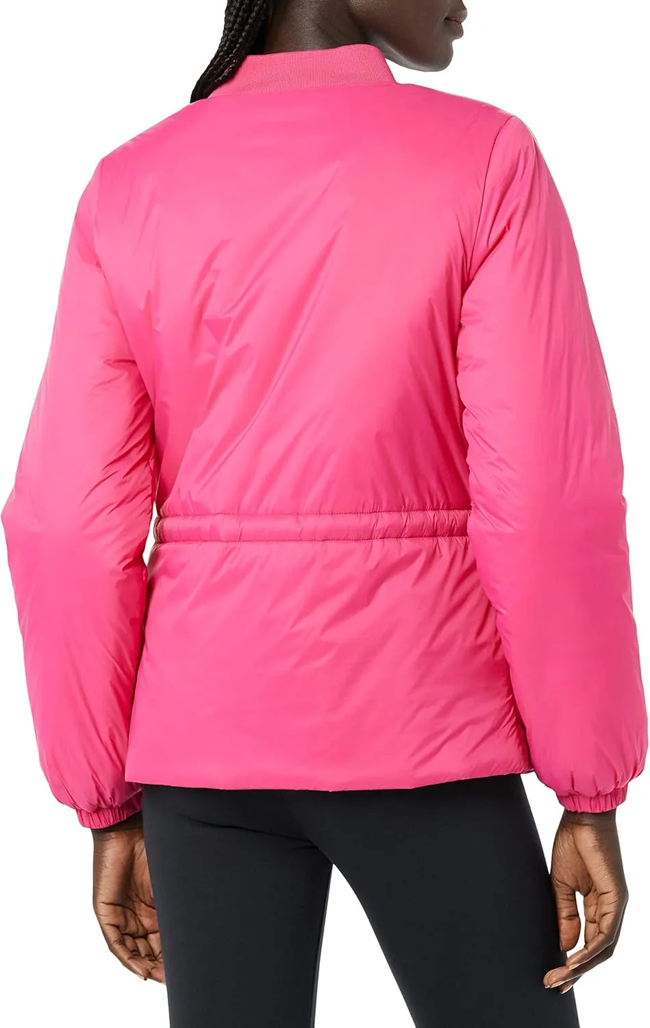 Amazon Essentials Women's Waist Padded Bomber Jacket