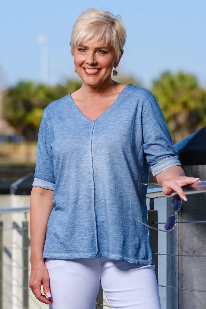 Andrea Center Seam Top (BQ151)