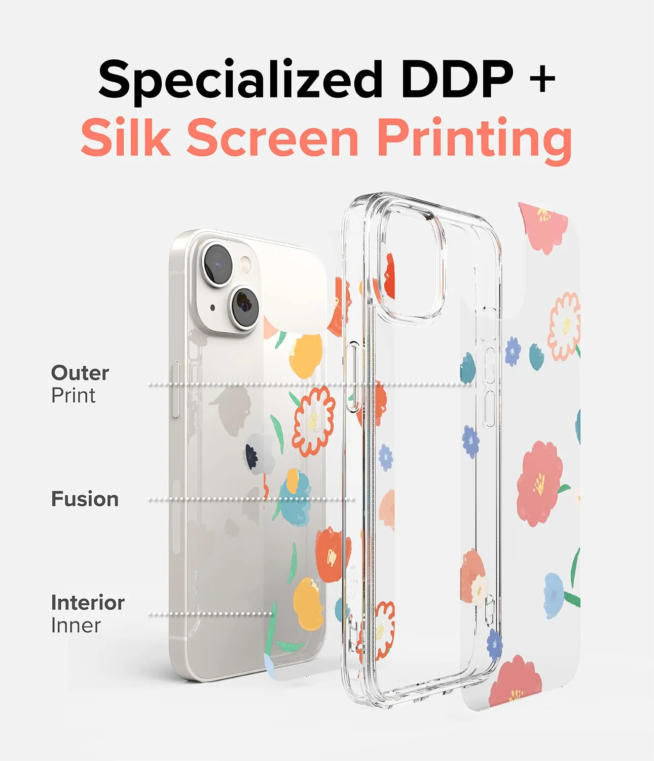 Apple iPhone 14 Back Cover Case | Fusion Design - Floral