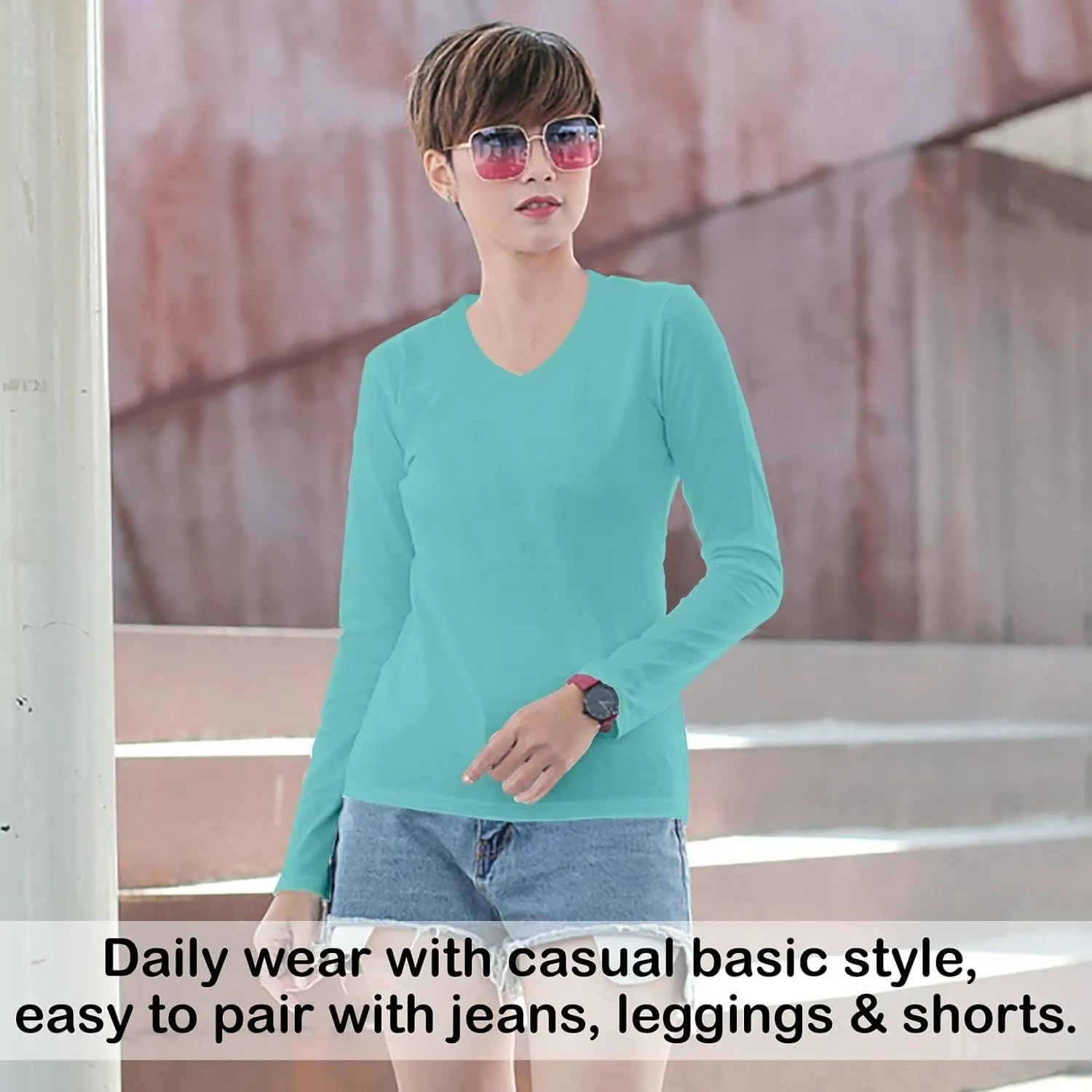 BaHoki Essentials Long Sleeve Undershirts for Scrubs - Great Stretch and Layering Piece - 3 Pack