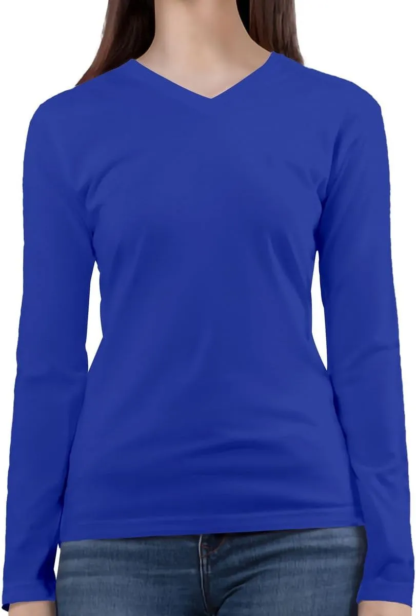BaHoki Essentials Long Sleeve V-Neck Undershirts - Great Stretch and Layering Piece - 5 Pack