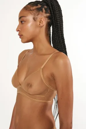 Bare Minimal Soft Triangle Bra in Caramel