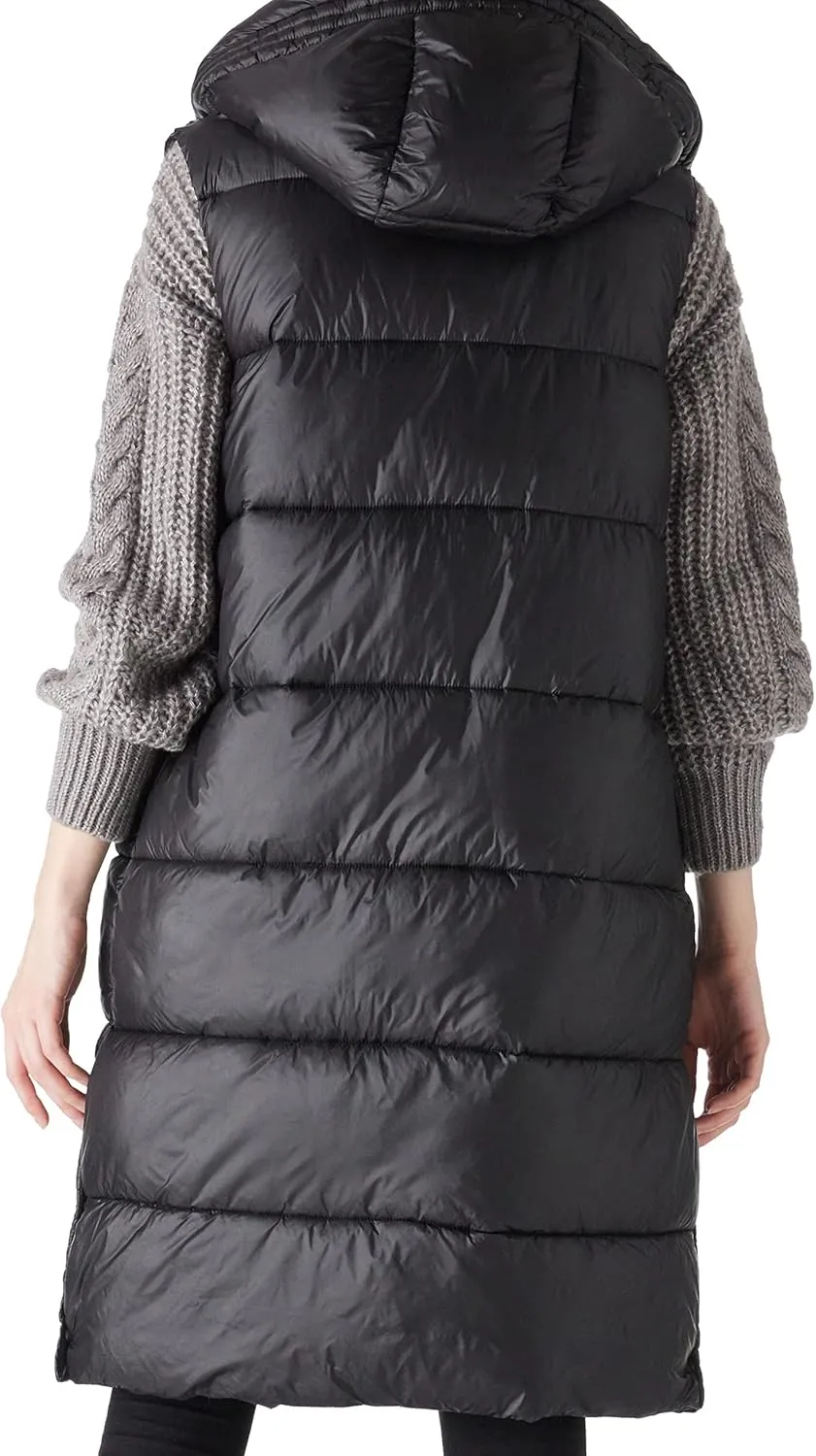 Bellivera Women Long Heavy Puffer Coat Diamond Quilted Thermal Thicken Winter Parka Windproof Jacket with Hood