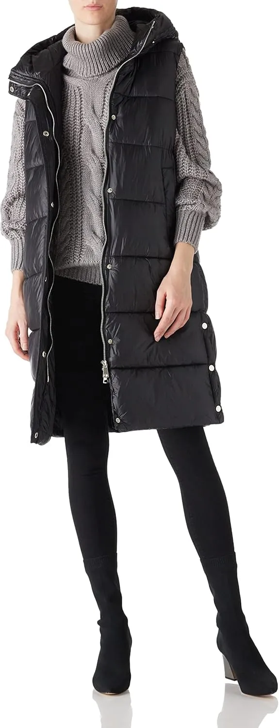 Bellivera Women Long Heavy Puffer Coat Diamond Quilted Thermal Thicken Winter Parka Windproof Jacket with Hood