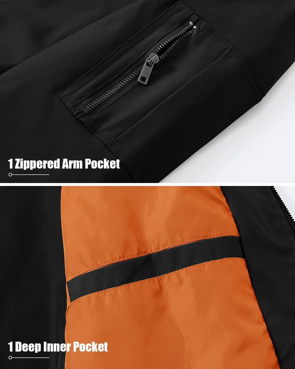 BGOWATU Men's Bomber Jacket Lightweight Windbreaker Jacket for Men Casual Fall Coat