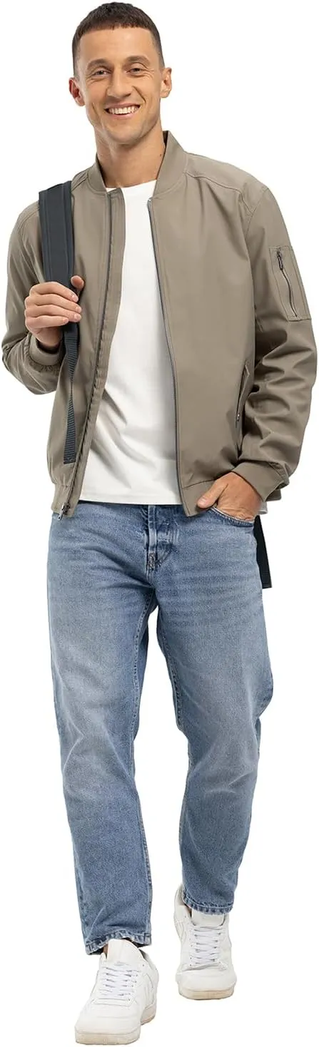 BGOWATU Men's Bomber Jacket Lightweight Windbreaker Jacket for Men Casual Fall Coat