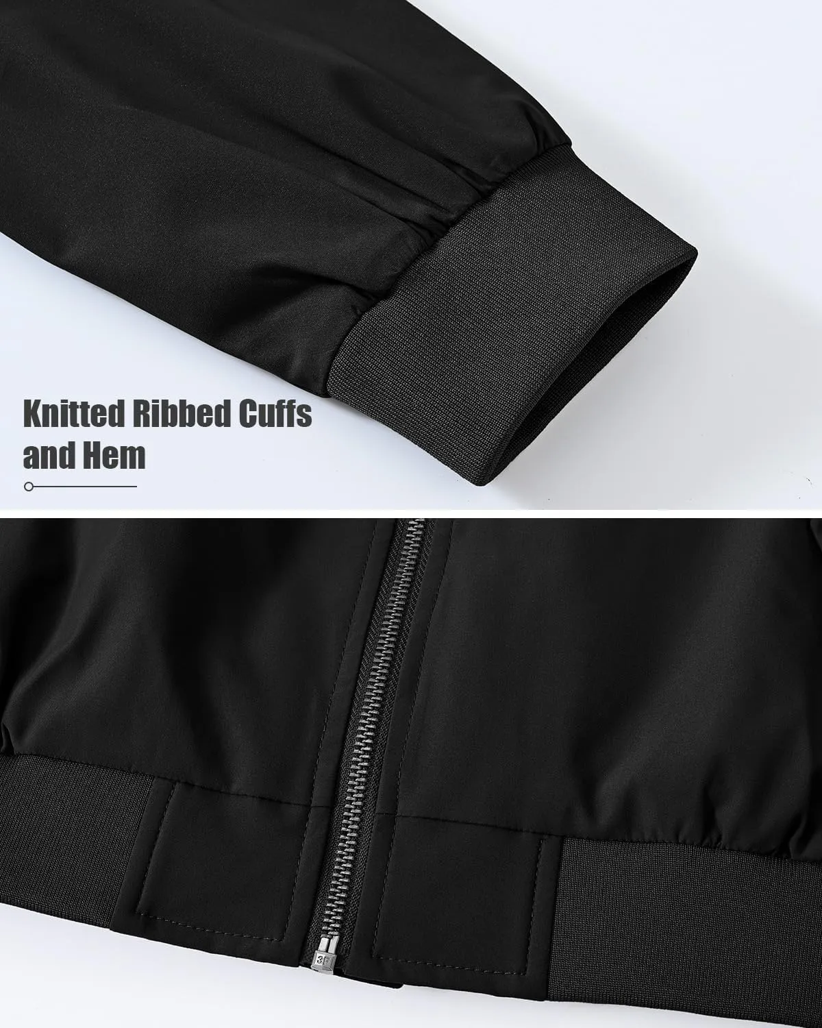 BGOWATU Men's Bomber Jacket Lightweight Windbreaker Jacket for Men Casual Fall Coat