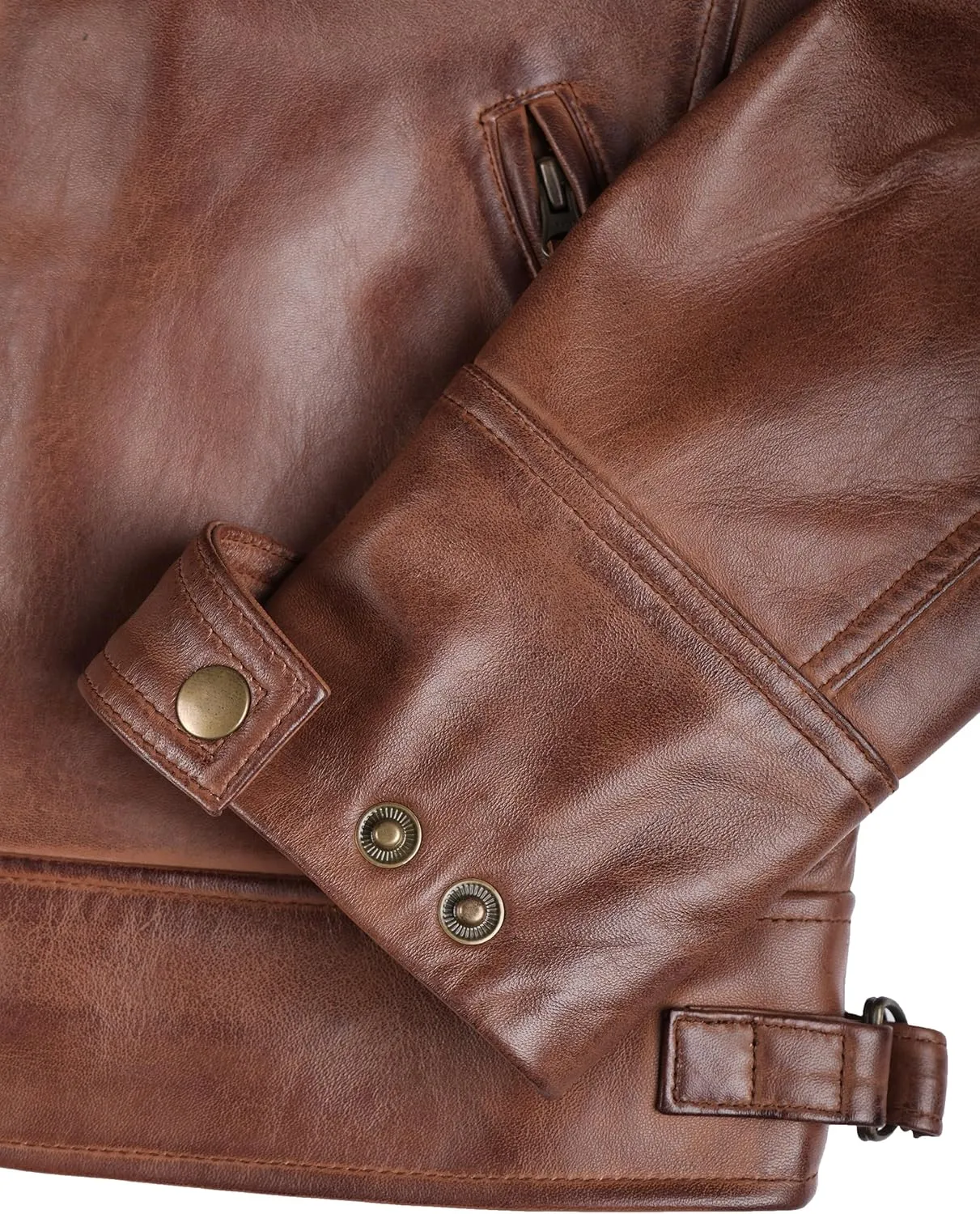 Blingsoul Leather Jacket Men - Quilted Cafe Racer Leather Jackets For Men