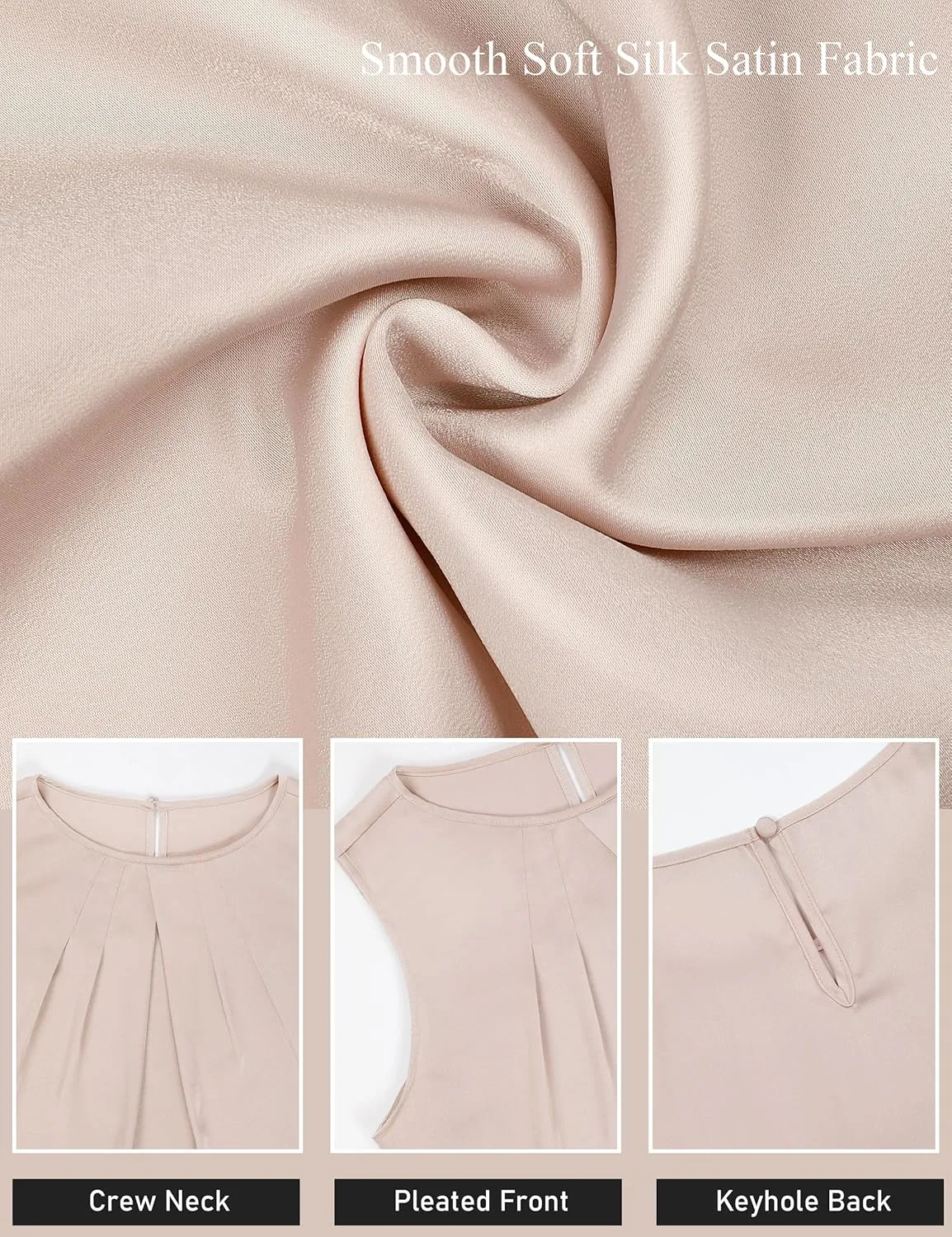 BMJL Women's Silk Satin Tank Top Summer Business Casual Outfit 2025 Sleeveless Work Dressy Shirt