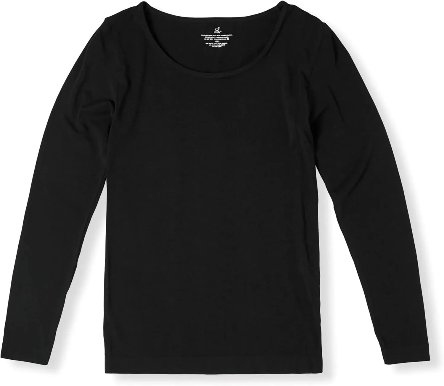 Boody Body EcoWear Women's Long Sleeve Top, Sleek Stretch Shape, Soft Breathable, Bamboo Viscose