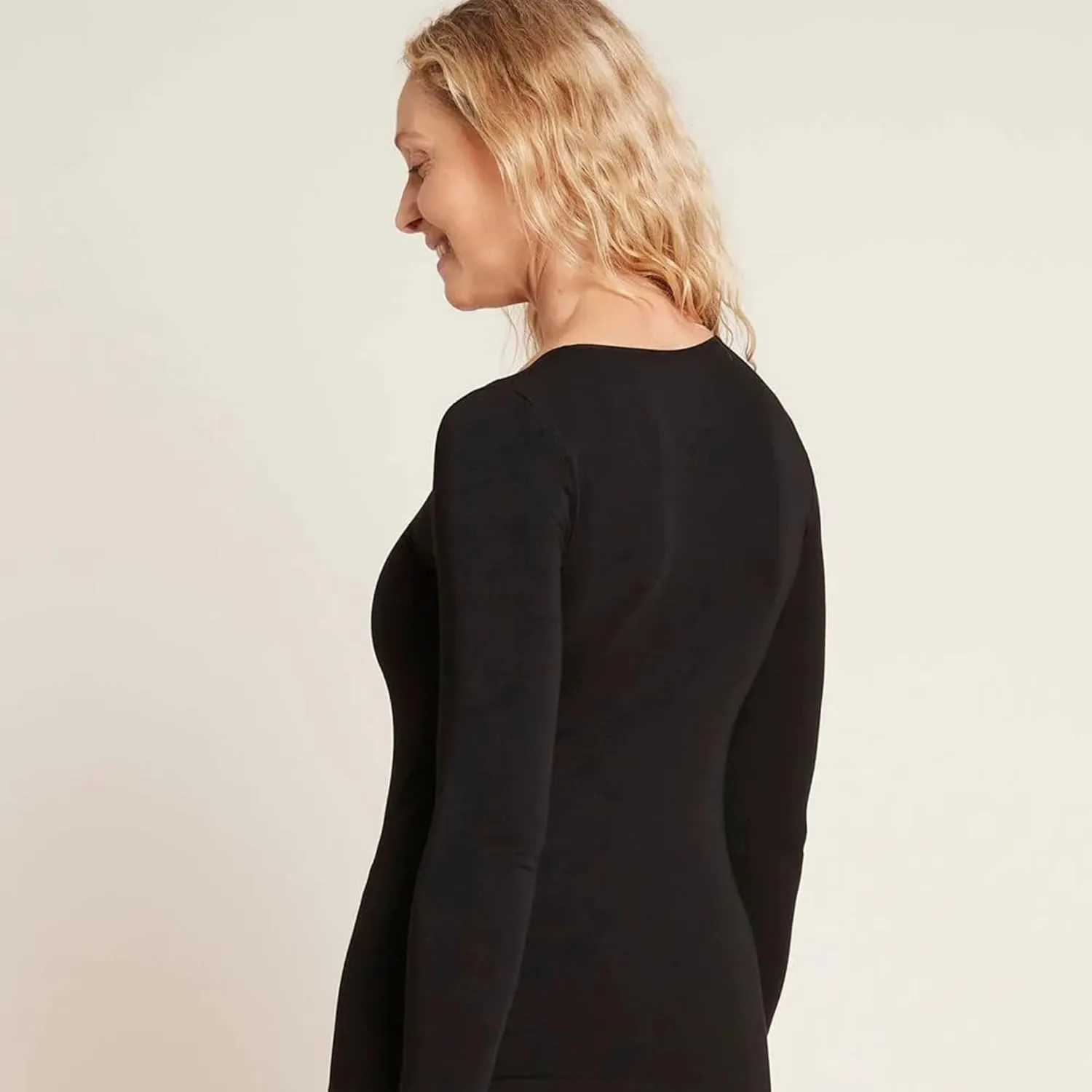 Boody Body EcoWear Women's Long Sleeve Top, Sleek Stretch Shape, Soft Breathable, Bamboo Viscose