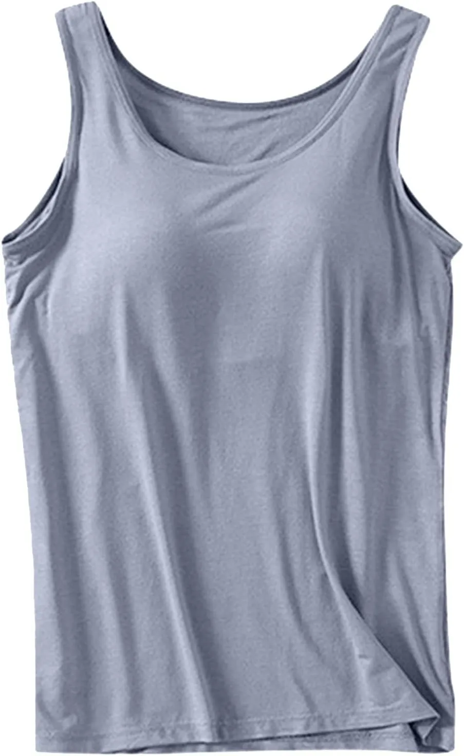 Built in Bra Tank Tops for Women Summer Sleeveless Ribbed Workout Basic Soft Camisoles Going Out Gym Spring Camis 2025