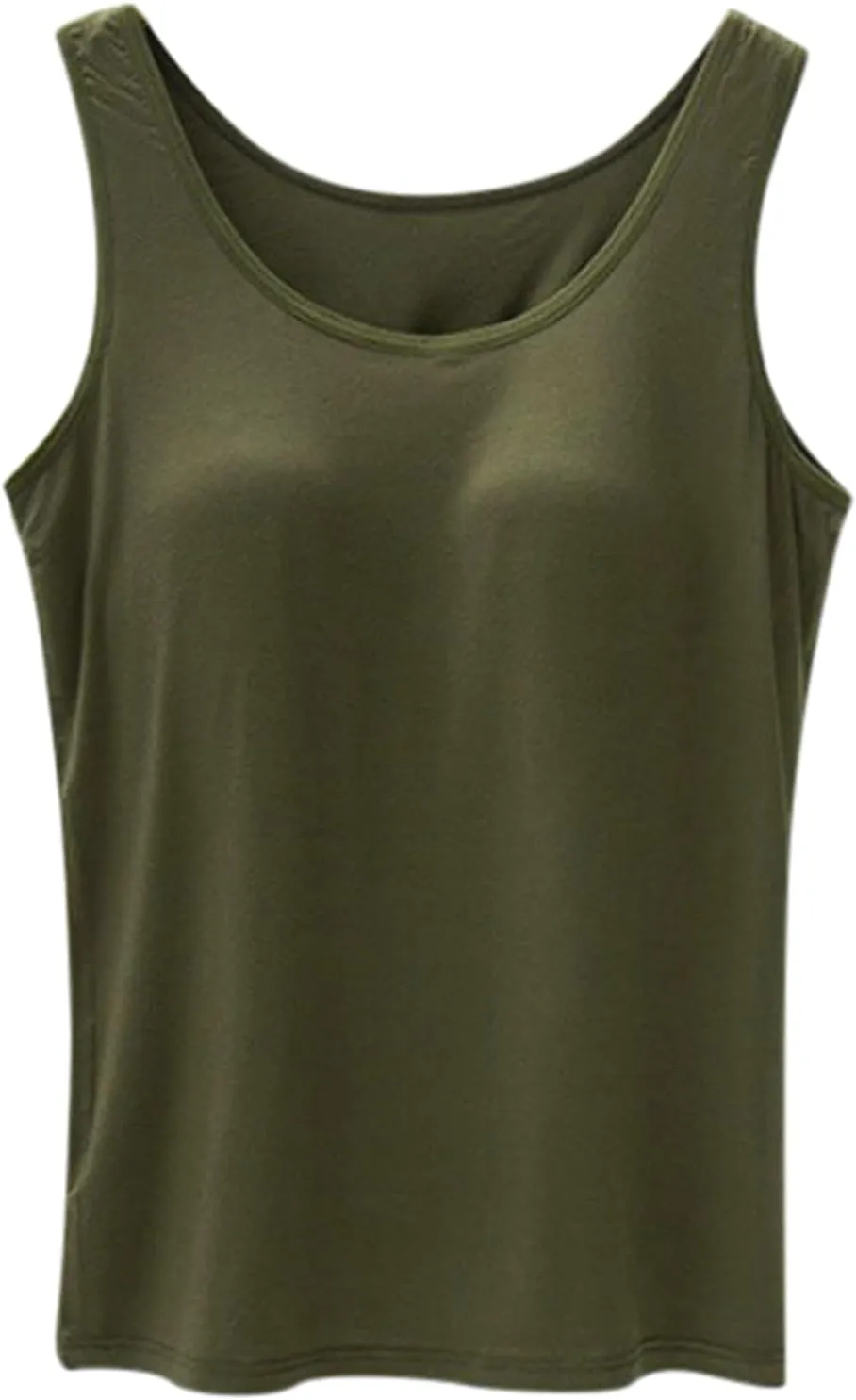 Built in Bra Tank Tops for Women Summer Sleeveless Ribbed Workout Basic Soft Camisoles Going Out Gym Spring Camis 2025