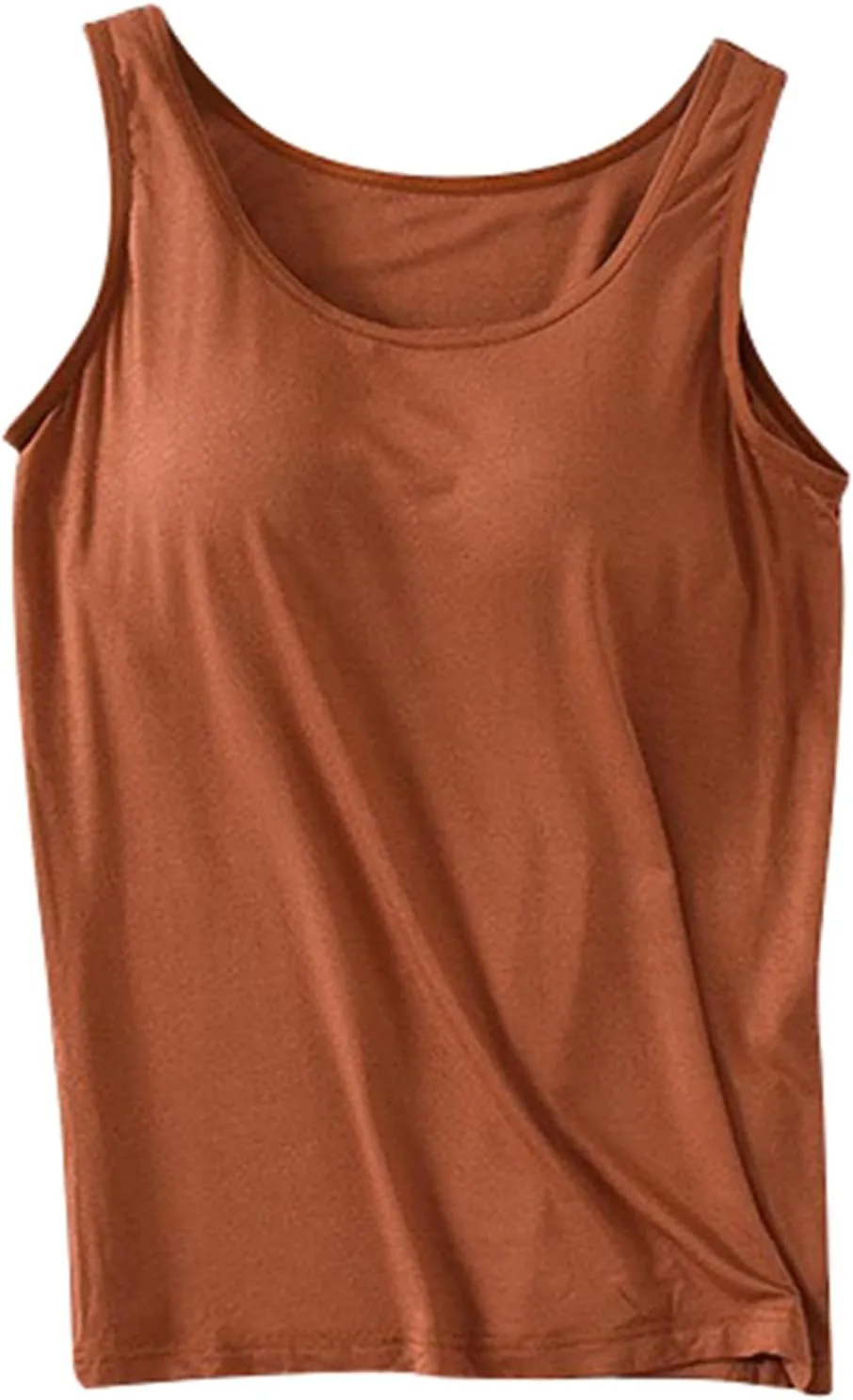 Built in Bra Tank Tops for Women Summer Sleeveless Ribbed Workout Basic Soft Camisoles Going Out Gym Spring Camis 2025
