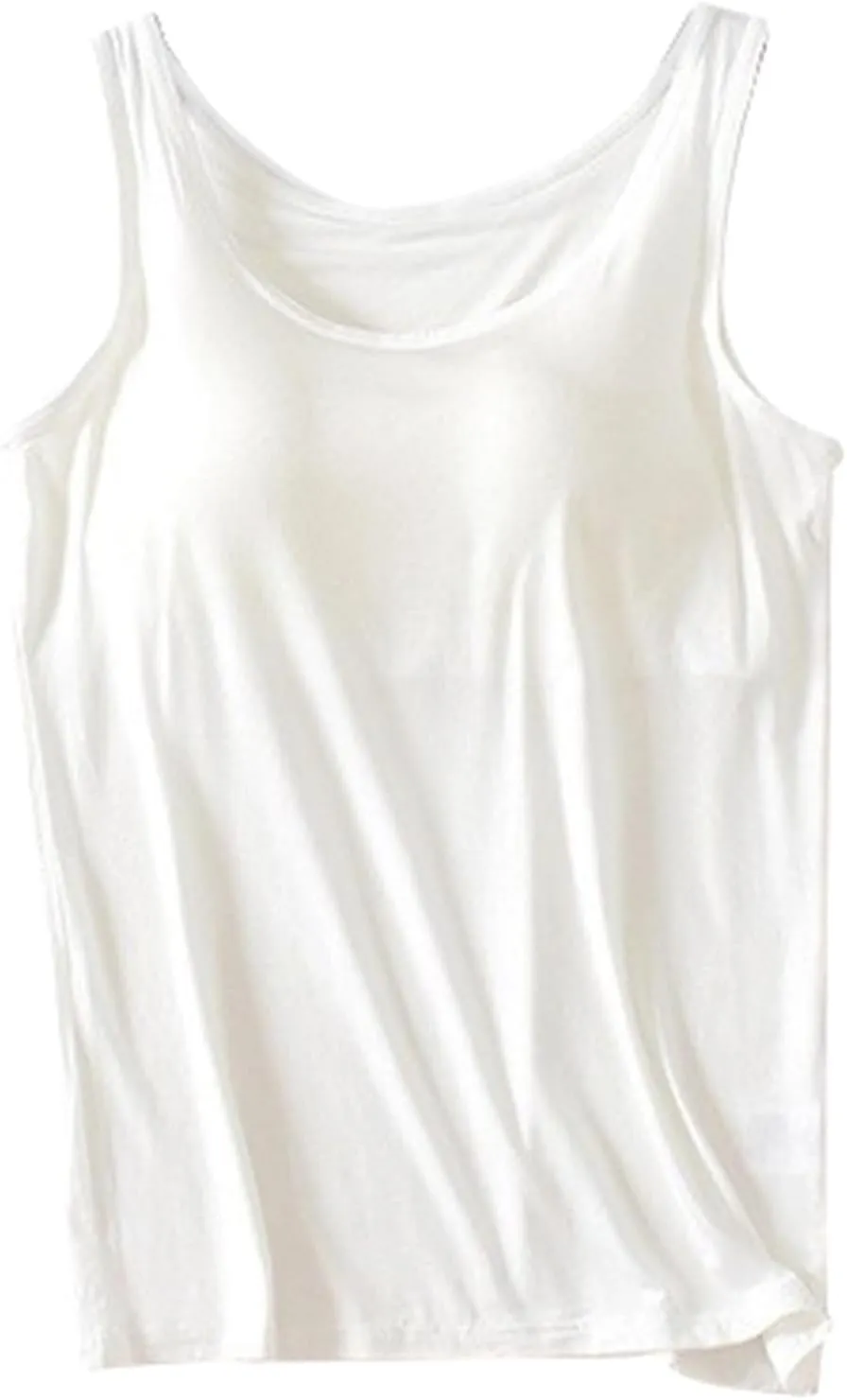 Built in Bra Tank Tops for Women Summer Sleeveless Ribbed Workout Basic Soft Camisoles Going Out Gym Spring Camis 2025