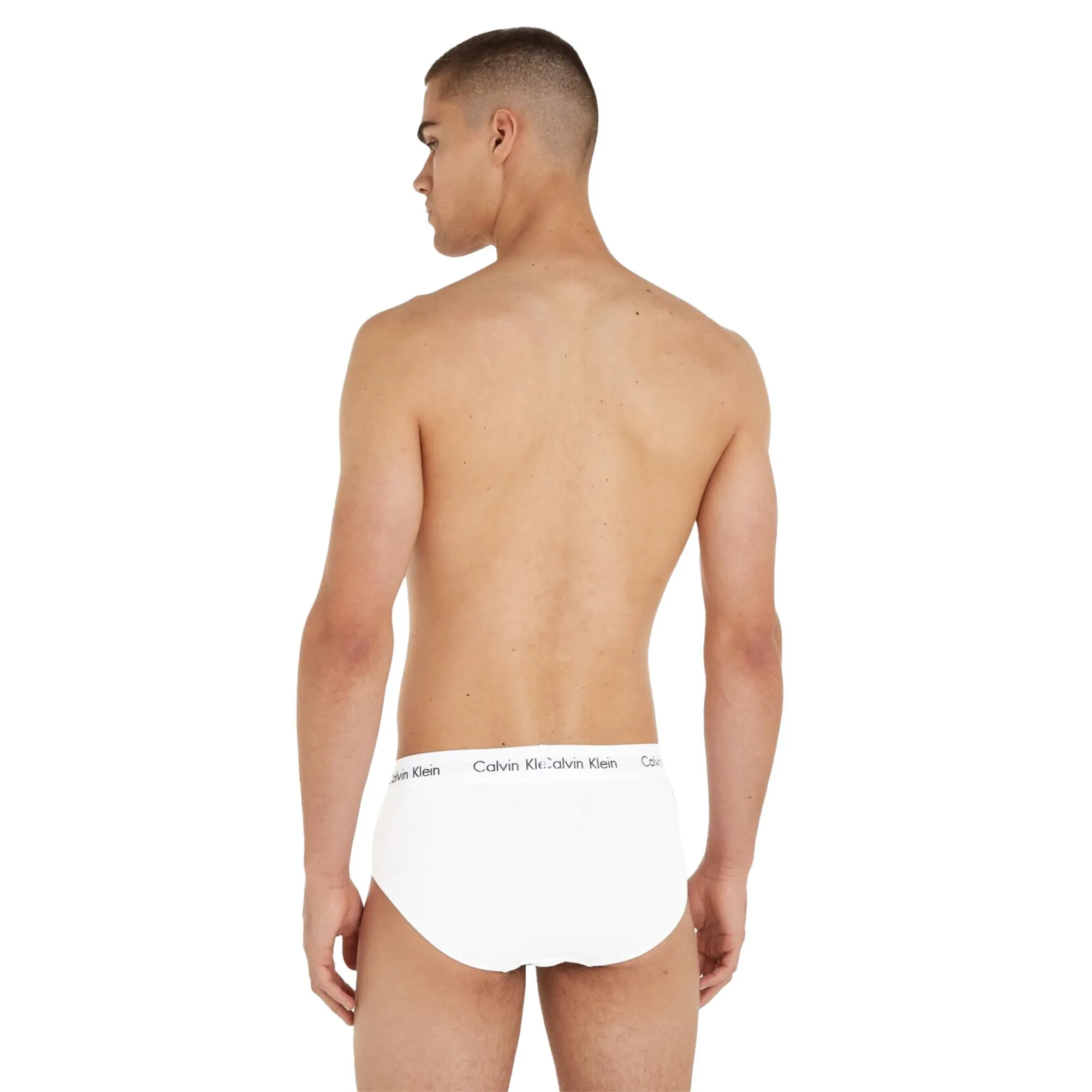 Calvin Klein Cotton Stretch Hip Briefs 3 Pack - White