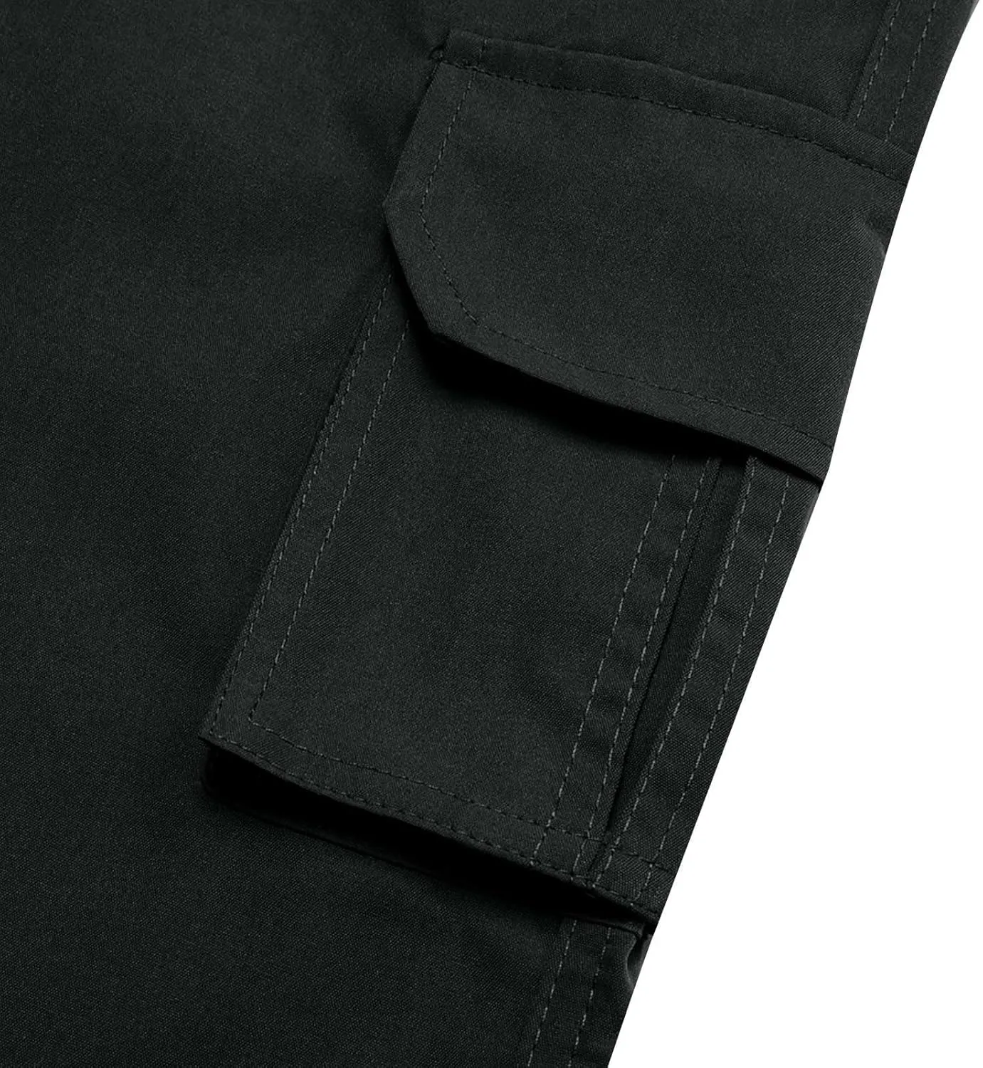 Cargo Pants for Men Casual Button Elastic Waist Chino Pants Relaxed Fit Carpenter Hiking Work Pants with Pockets
