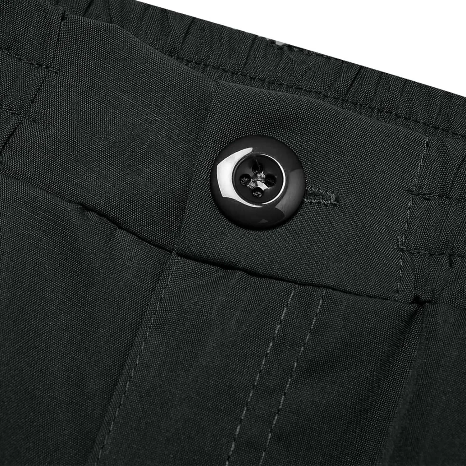 Cargo Pants for Men Casual Button Elastic Waist Chino Pants Relaxed Fit Carpenter Hiking Work Pants with Pockets