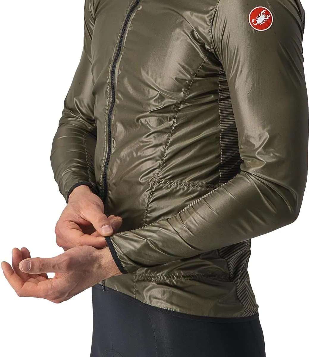 CASTELLI Mens Aria Shell Jacket, Highly Packable Ultra-Light Wind Protective Cycling Apparel for Road Cycling & Bike Rides