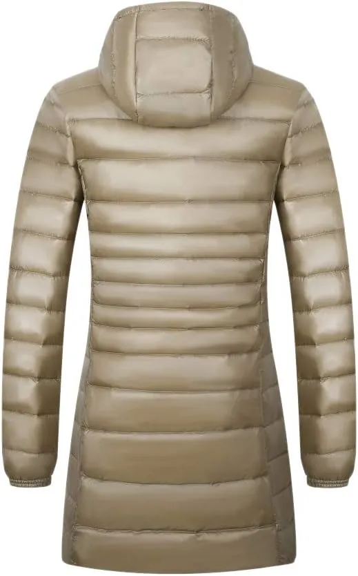 CATERTO Women Ultra Light Down Packable Hooded Coat