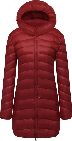 CATERTO Women Ultra Light Down Packable Hooded Coat