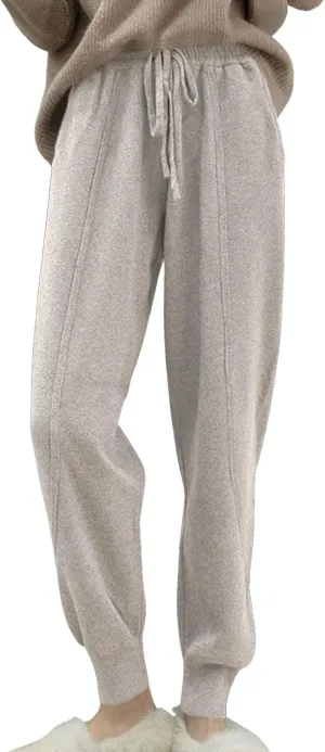 CHARTOU Women Casual Elastic Waist Lounge Pants Jogger Workout Sweatpants Harem Pants with Pockets