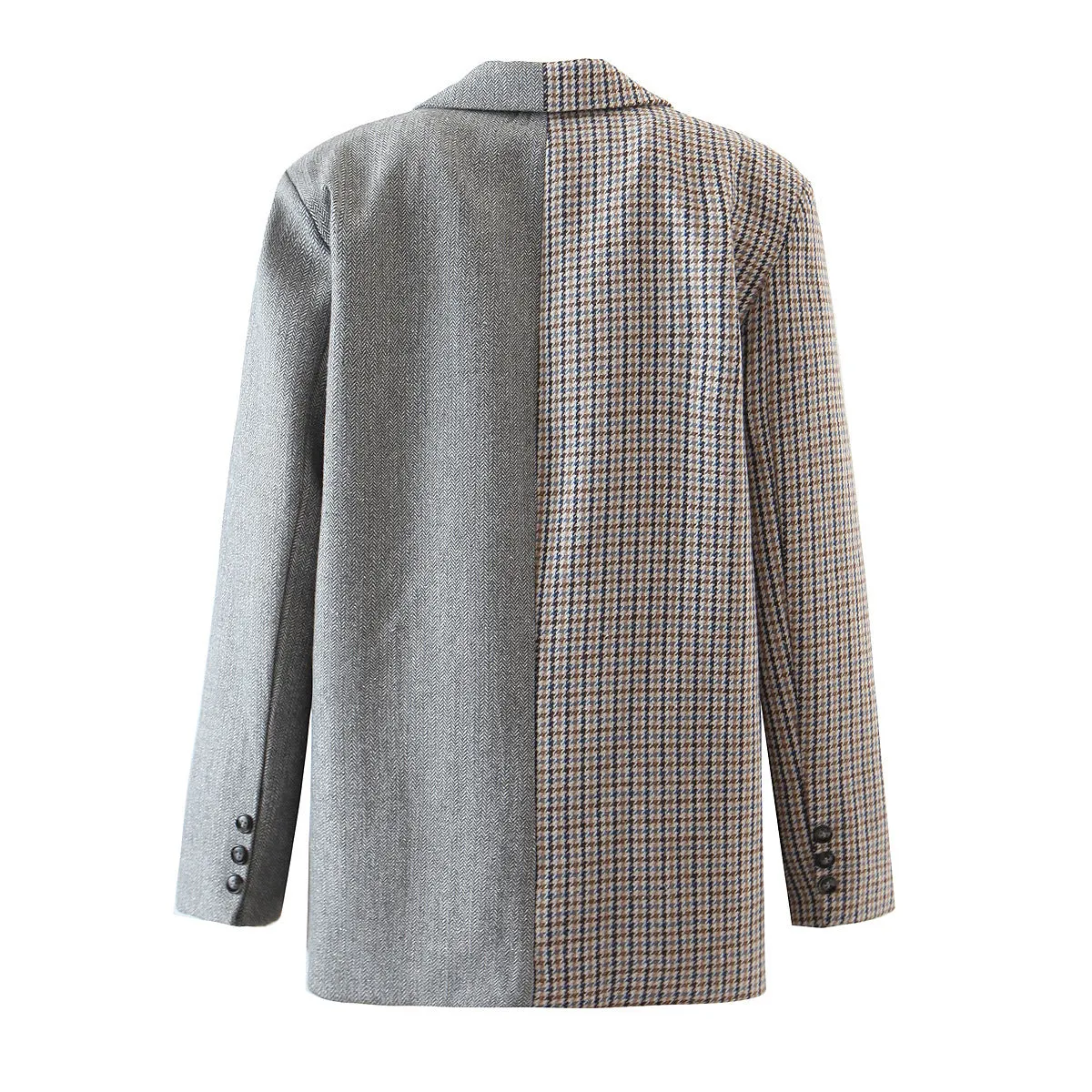 Checked Button Suit For Women Wholesale