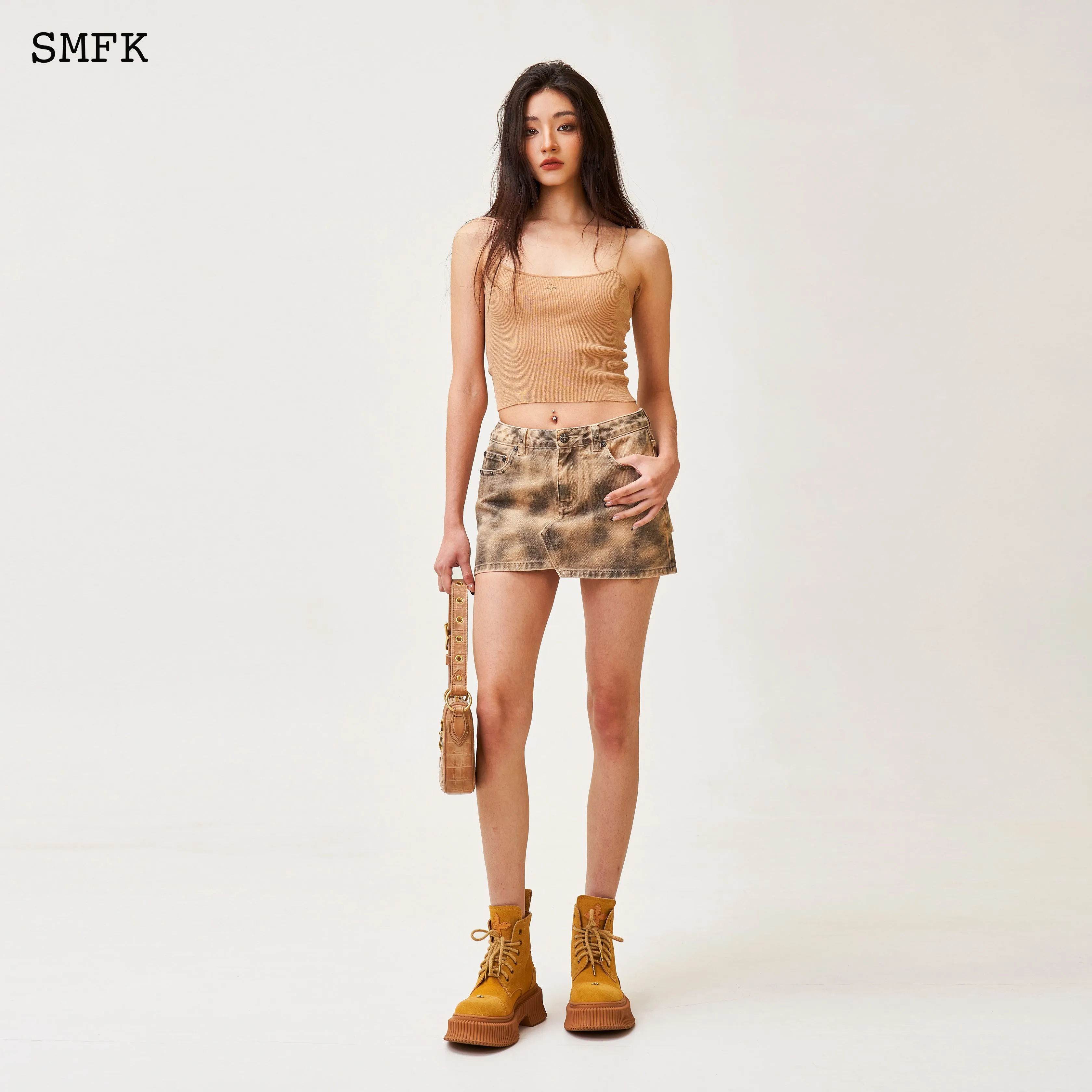 Compass Cross Classic Knitted Vest Top Nude